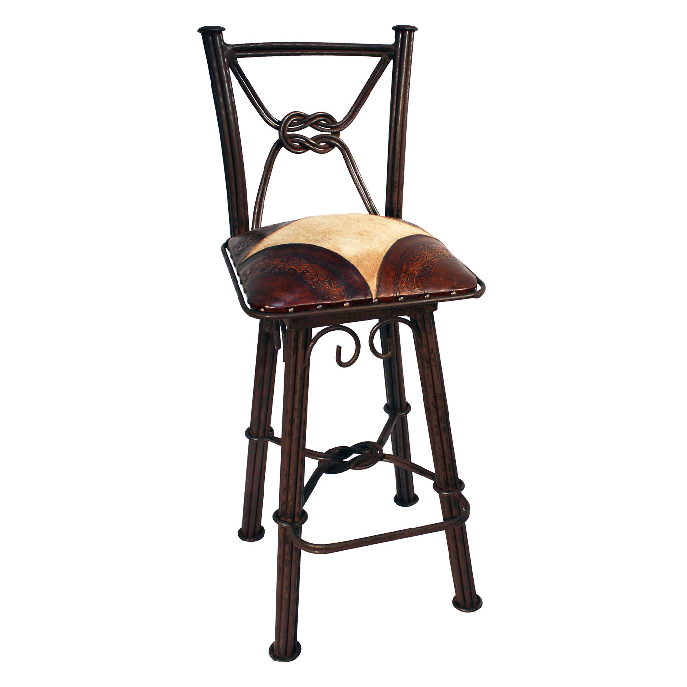 Western Iron Counterstool Barstool, Western Bar Stools With Back