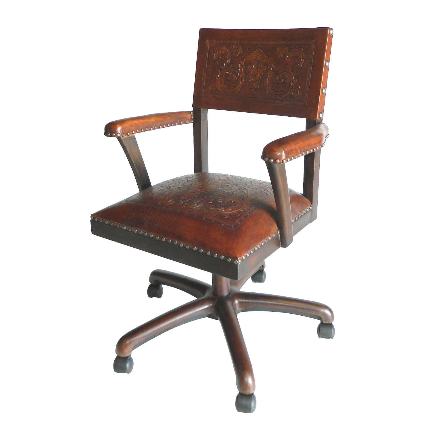 Chairs Office Chairs Small Office Chair Colonial Antique Brown 
